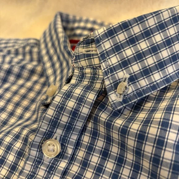 Superdry Blue and White Gingham London Button Down Shirt - Picture 11 of 12